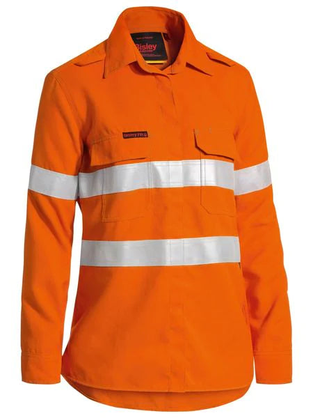 TENCATE TECASAFE® PLUS 580 WOMEN'S TAPED HI VIS LIGHTWEIGHT FR VENTED SHIRT