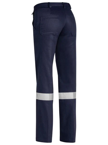 Bisley Ladies Drill Pant 3m Reflective Tape