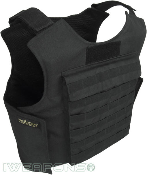 Colete à prova de balas externo IWEAPONS® MOLLE IIIA / 3A com bolsos de 25×30cm para placas de armadura