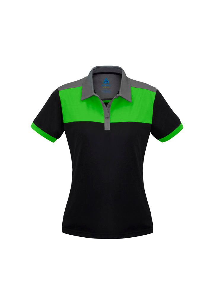 Polo de manga curta com carregador feminino