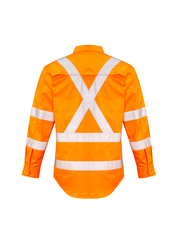 Camisa masculina de manga comprida Hi Vis X com fita traseira