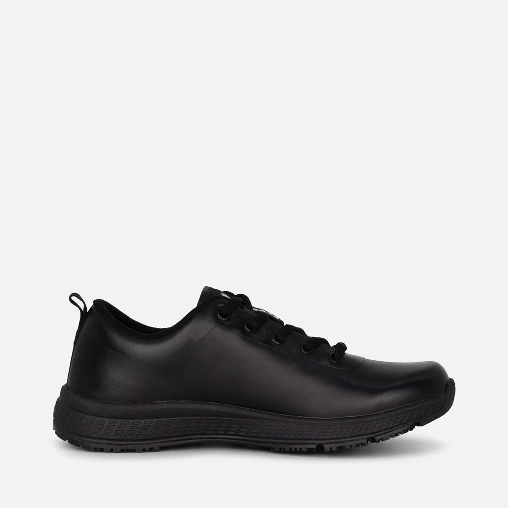 Women's Superlite Leather Lace-Up Work Shoes - Black