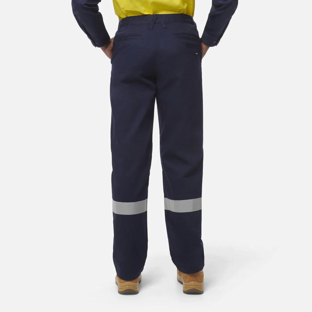 Calças de trabalho para senhora em sarja de algodão refletora