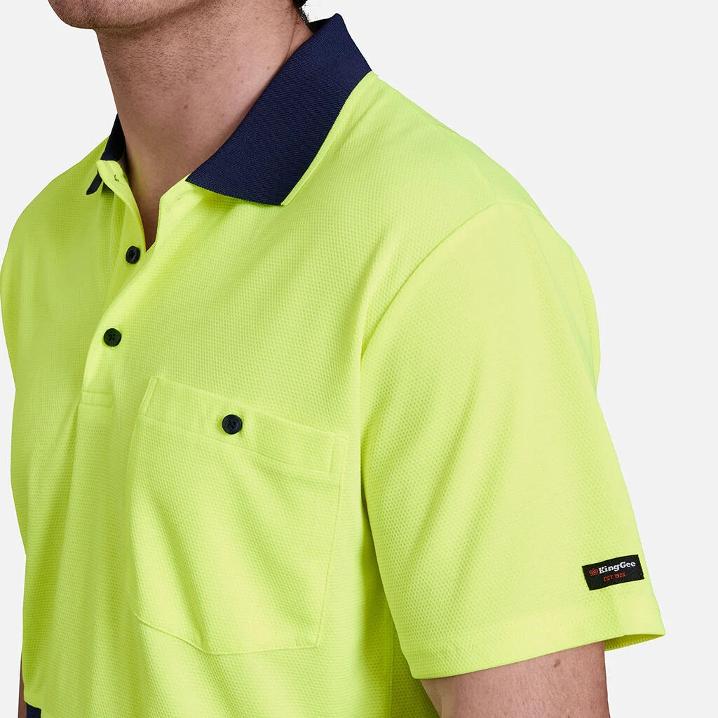 Polo de manga curta Workcool Hyperfreeze Hi-Vis bicolor