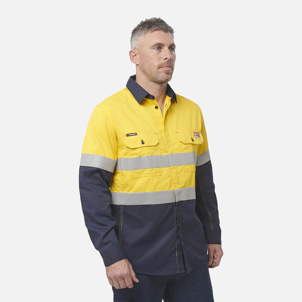 Camisola ShieldTec Fr Hi Vis bicolor com abertura frontal e fita de vedação - EPI2