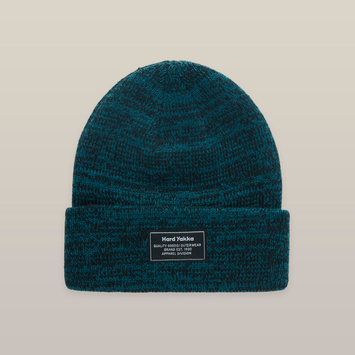 Hard Yakka 2Tone Twist Marle Beanie (Y22301) – Aqua/Black Marle