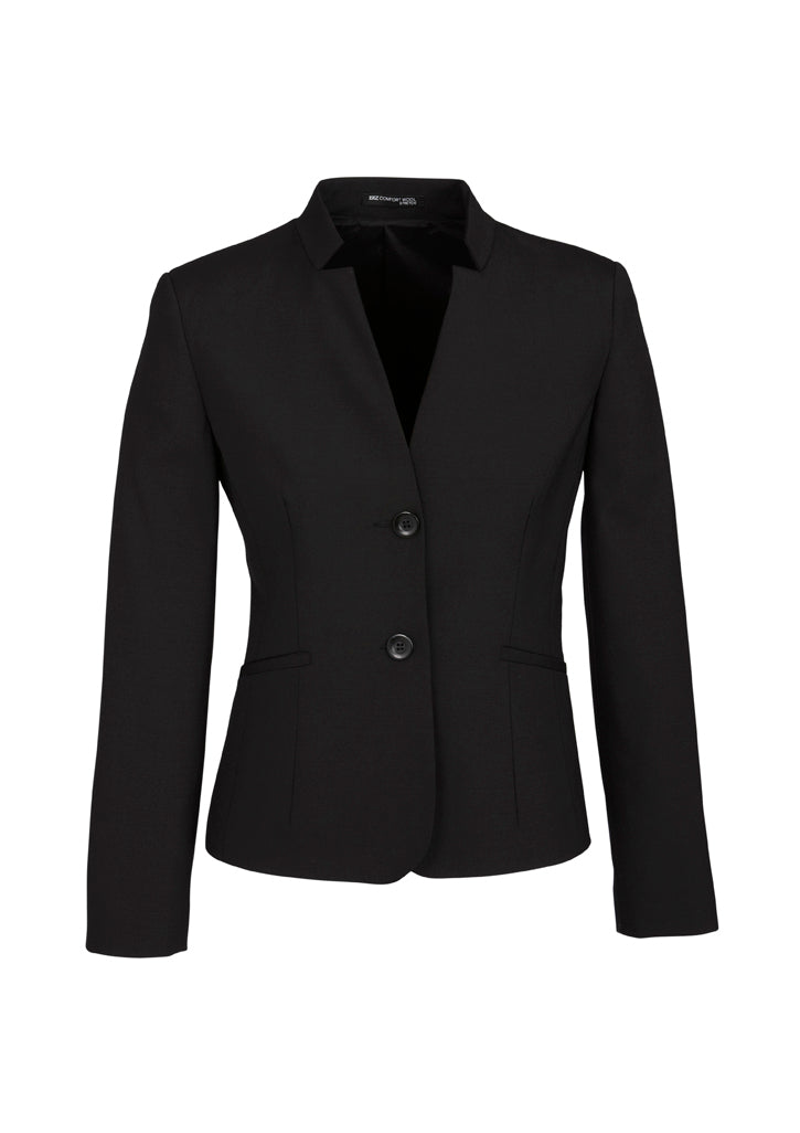 Jaket Wanita Kerah Terbalik Wol Elastis Nyaman