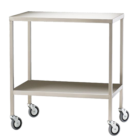Medium Stainless Steel Trolley 80 x 50 x 90.5cm