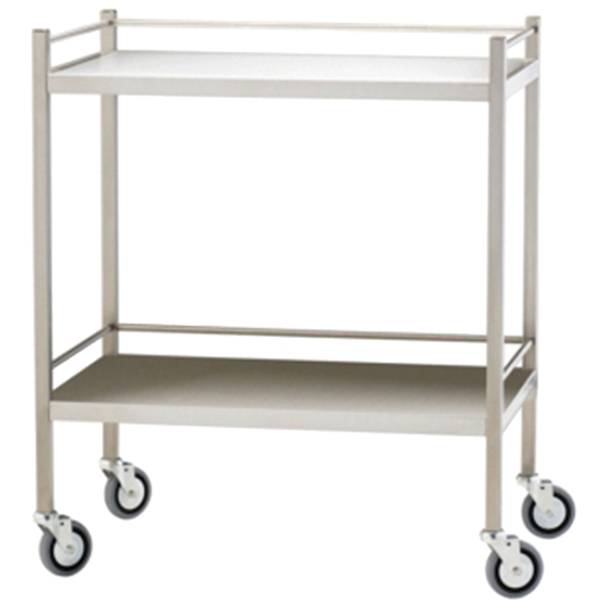 Troli Stainless Steel Besar dengan Rel 110 x 50 x 97cm