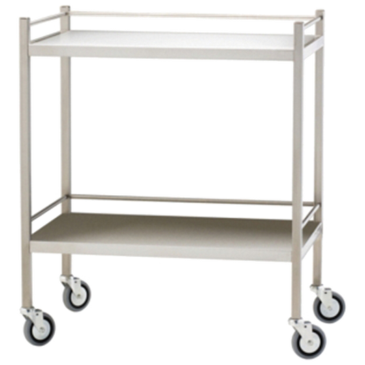 Troli Stainless Steel Besar dengan Rel 110 x 50 x 97cm