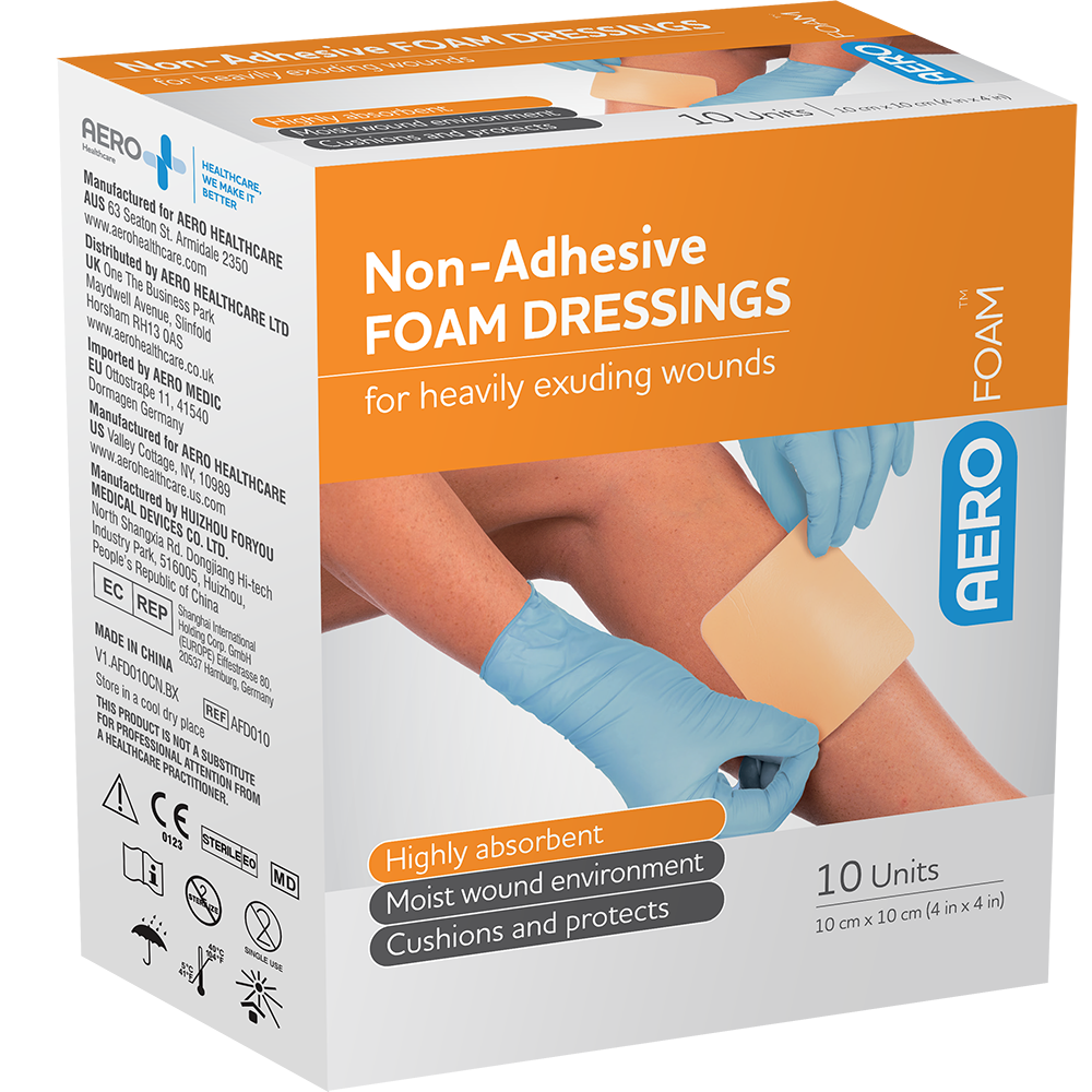 AeroFoam Non-Adhesive Foam Dressing 10x10cm