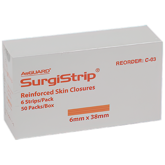 AEROPLAST Wound Closure Strips 6 x 38mm Box/50 (6 strips/card)