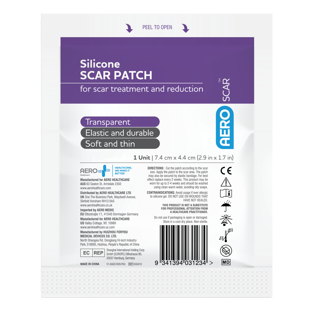AeroScar Silicone SCAR PATCHES 74x44m