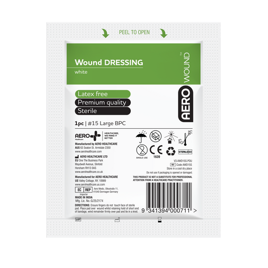 AEROWOUND #15 Wound Dressing 18 x 18cm Wrap/12