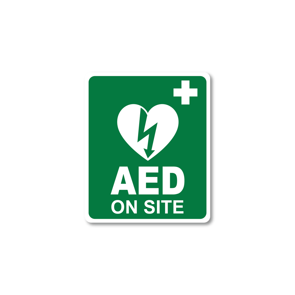 Stiker CARDIACT AED di Lokasi 10 x 12 cm
