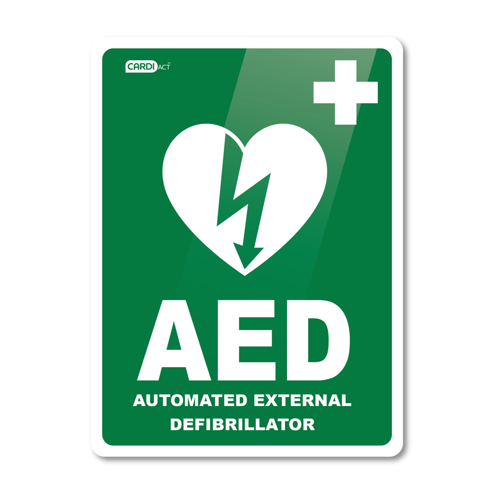 Sinal CARDIACT Poly AED 22,5 x 30 cm