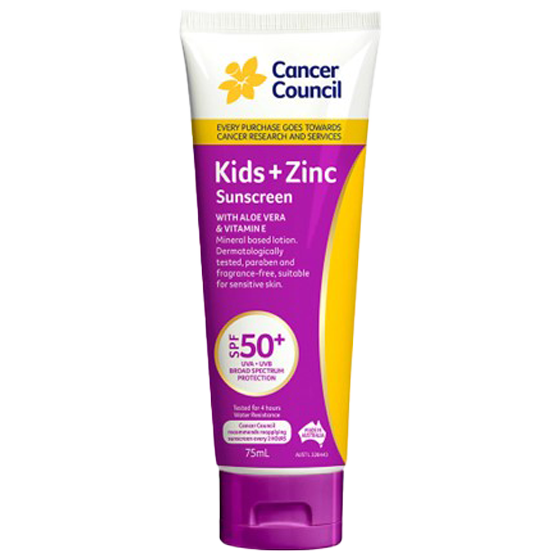 Tabung Tabir Surya Anak-Anak CANCER COUNCIL SPF50+ + Seng 75mL