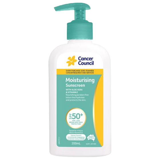 CANCER COUNCIL SPF50+ Tabir Surya Pelembap Pompa 200mL