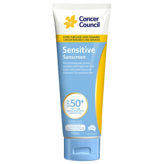 CANCER COUNCIL SPF50+ Sensitive Sunscreen Tube 110mL