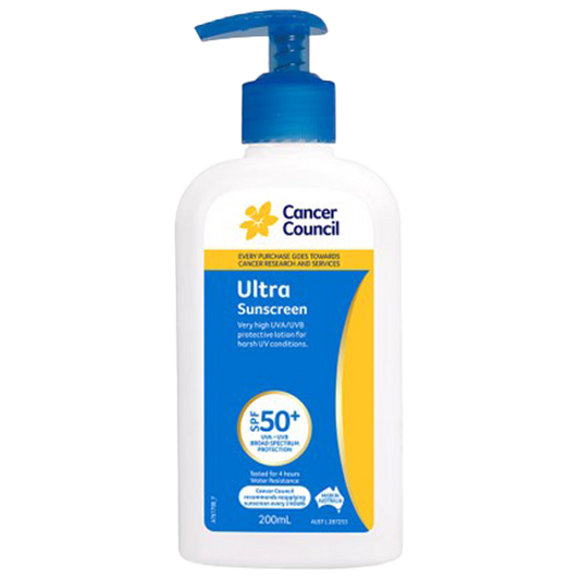 CANCER COUNCIL SPF50+ Ultra Sunscreen Pump 200mL