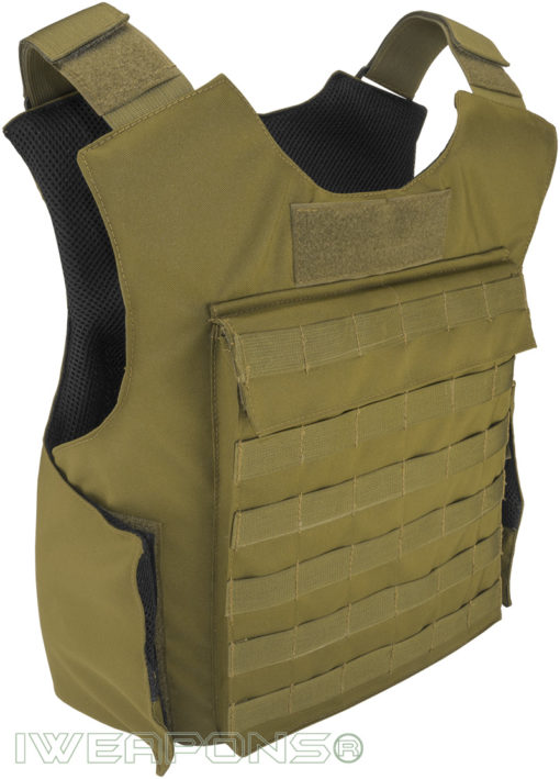 Rompi Anti Peluru Eksternal IWEAPONS® MOLLE IIIA / 3A dengan Kantong 25×30cm untuk Pelat Pelindung