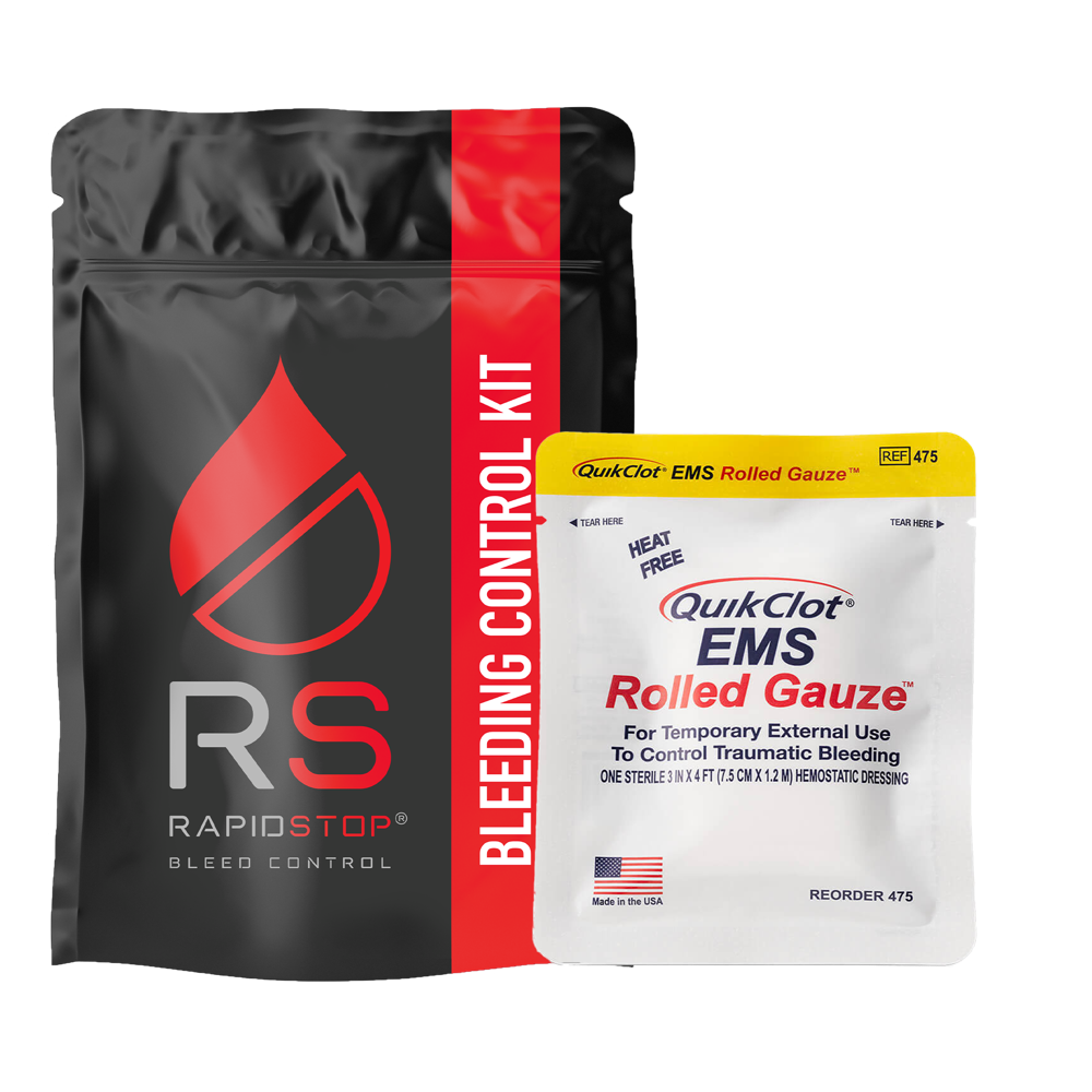 Kit Kontrol Pendarahan RAPIDSTOP - Kantong Plastik Kecil, Gulungan EMS