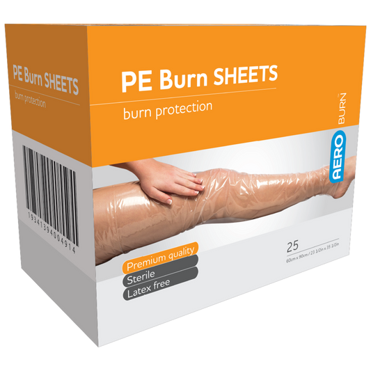AEROBURN Polyethylene Burn Sheet 60 x 90cm Box/25