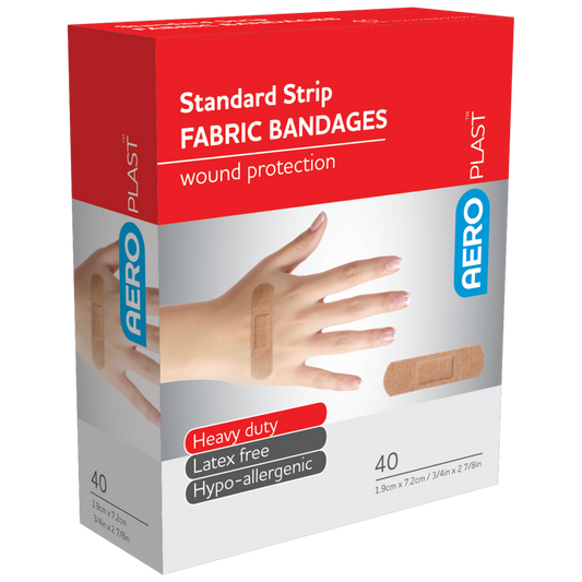 AEROPLAST Premium Fabric Standard Strip 7.2 x 1.9cm Box/40