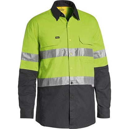 Kemeja Ripstop Hi Vis Ringan yang Ditempel
