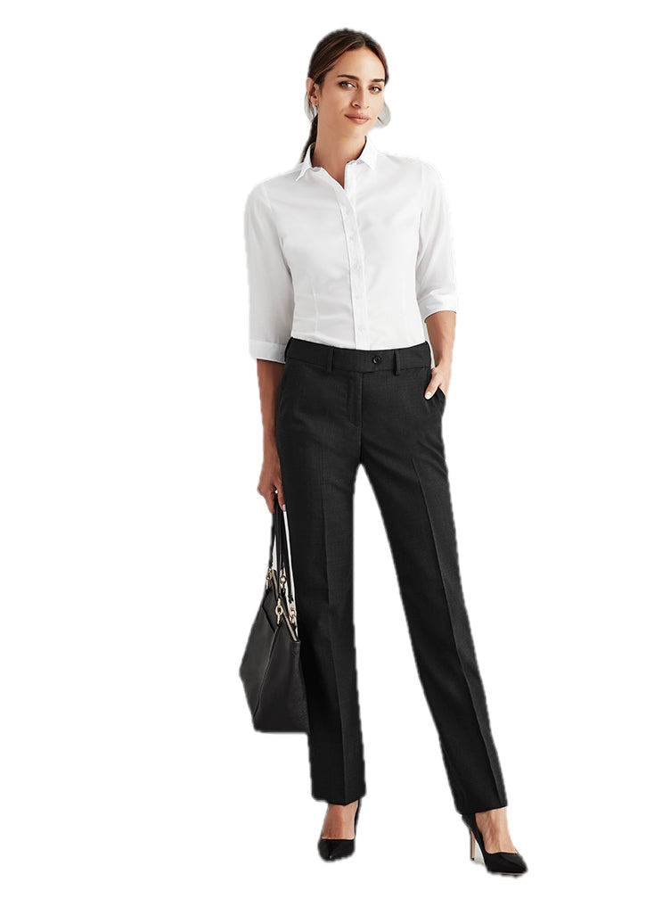 Calça de cintura ajustável para mulheres Comfort Wool Stretch