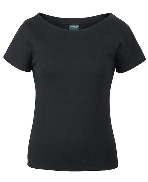 C de C LADIES S/S BOAT NECK TEE