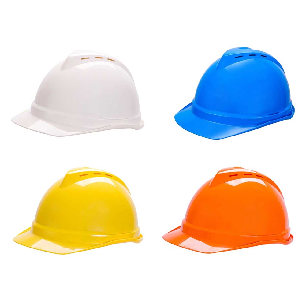 CAPACETE VENTILADO MSA V-GARD 500 (FAS-TRAC III)