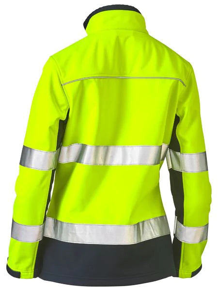 Jaqueta feminina Bisley com dois tons Hi Vis Soft Shell