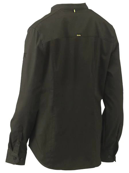 Bisley Womens Stretch V-neck Closed Front Shirt