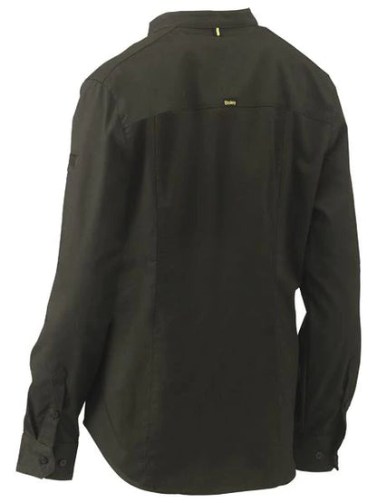 Bisley Womens Stretch V-neck Closed Front Shirt