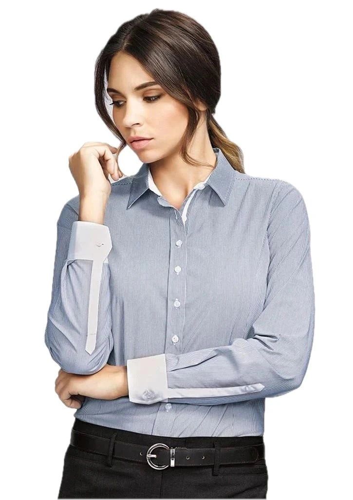 Camisa feminina de manga comprida da Quinta Avenida
