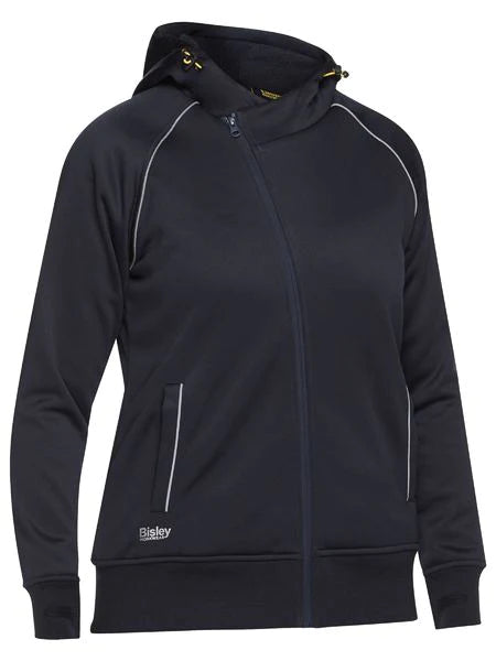 Moletom feminino Bisley de lã com zíper frontal e forro de sherpa