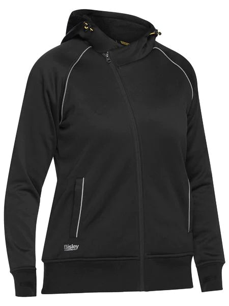 Moletom feminino Bisley de lã com zíper frontal e forro de sherpa
