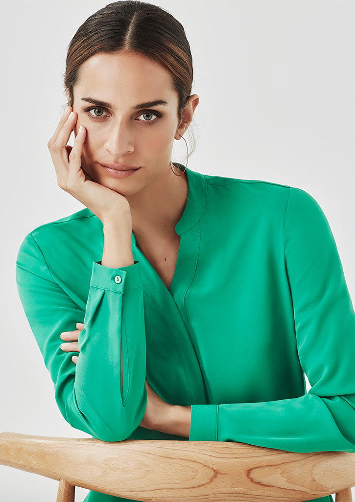 Blus Wanita Juliette Lengan Panjang Polos