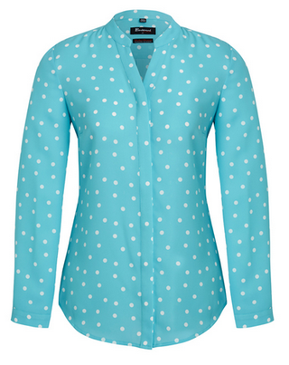 Biz Collection 44310 Juliette Long Sleeve Spot Print Blouse