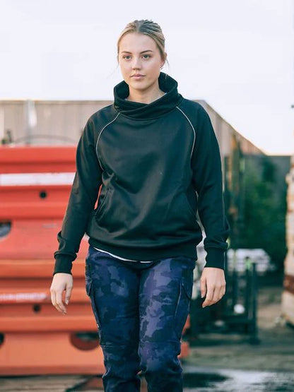 Suéter de lã de trabalho feminino Bisley