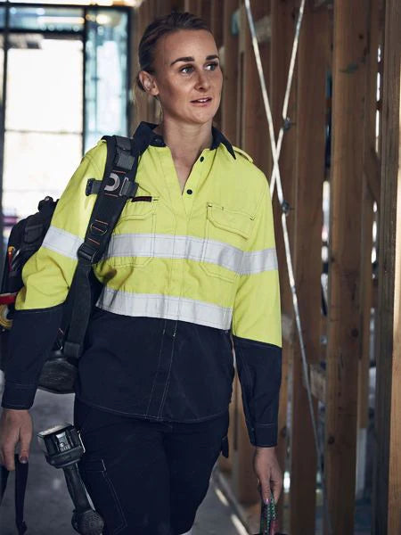 CAMISA TENCATE TECASAFE® PLUS 700 FEMININA COM FITA HI VIS FR VENTILADA
