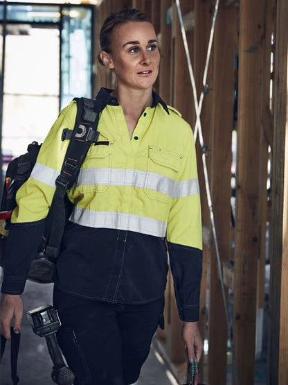 CAMISA TENCATE TECASAFE® PLUS 700 FEMININA COM FITA HI VIS FR VENTILADA