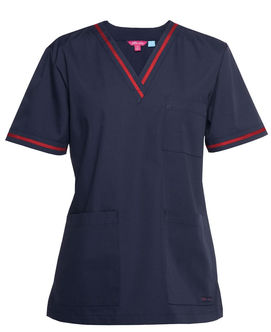 JB's CONTRAST LADIES SCRUBS TOP