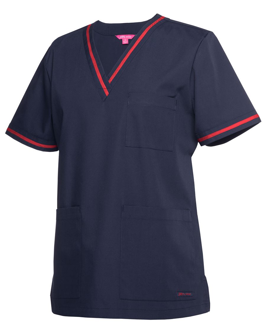 JB's CONTRAST LADIES SCRUBS TOP