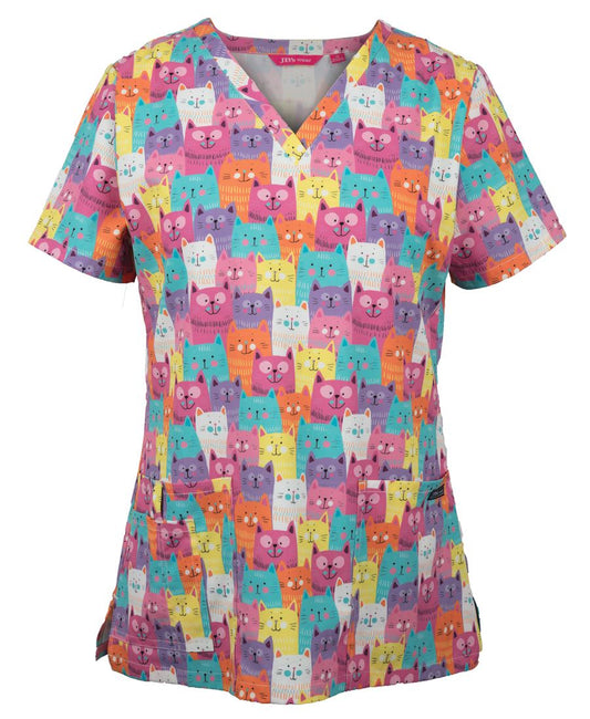 JB'S LADIES SCRUB TOP IMPRESSO