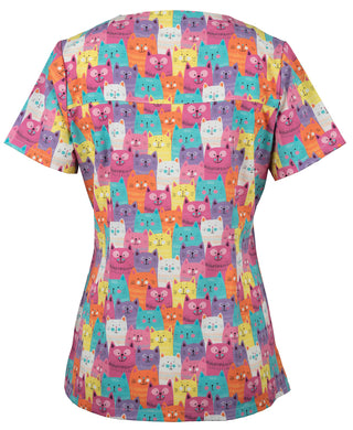 JB's LADIES SCRUB TOP PRINTED