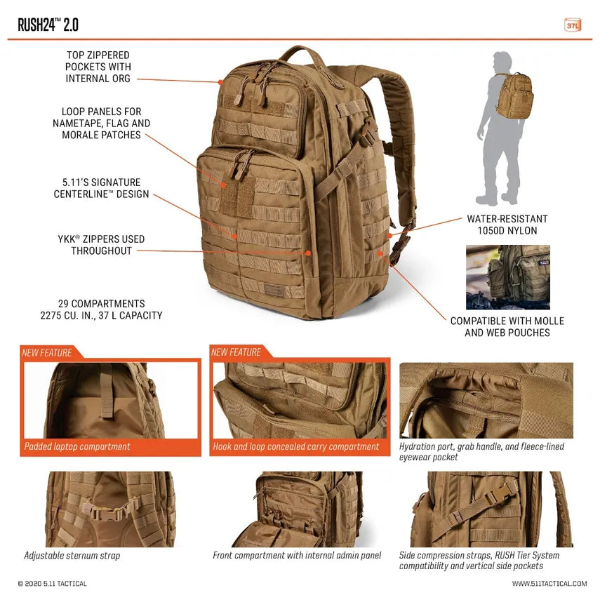 MOCHILA RUSH® 24 2.0 37L