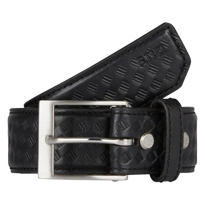 1.5" BASKETWEAVE LEATHER BELT