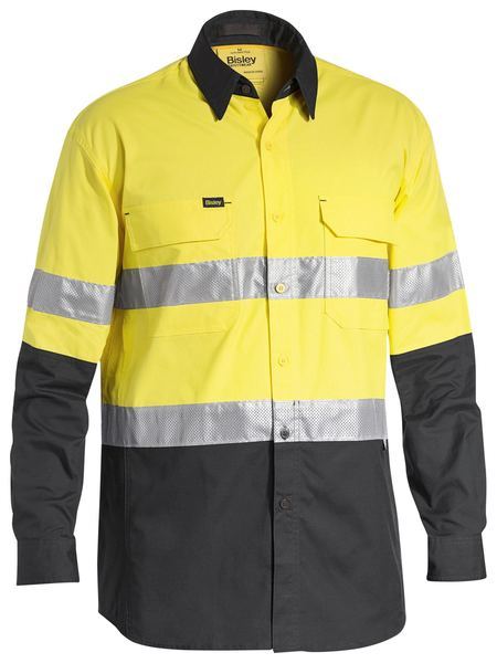 Kemeja Ripstop Hi Vis Ringan yang Ditempel